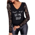 thumbnail image 1 of Camisetas divertidas para mujer, camisetas con hombros descubiertos, camisetas de manga larga, camisas holgadas, blusas de encaje, camisetas de malla Pompotops gfhjh22674, 1 of 6
