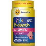 Renew Life Kids Tummy Gummy with Prebiotics and Probiotics ,Unisex, Raspberry, 30 Count