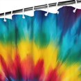 thumbnail image 3 of Colorful Tie Dye Mandala Pattern Shower Curtain 84"x72" ,Bathroom Decorative Shower Curtains Set with 12 Hooks,Modern Waterproof Washable Shower Curtain, 3 of 6
