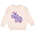 thumbnail image 2 of Inktastic Cute Purple Hippo Toddler Sweatshirt, 2 of 4