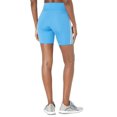 thumbnail image 2 of adidas Training Essentials 3-Stripes High-Waisted Shorts (Womens, Pulse Blue, LG), 2 of 2