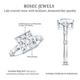thumbnail image 6 of Rosec Jewels Moissanite Princess Cut Engagement Ring 3 Carat - D-VS1 Quality Certified - 8 mm Moissanite Solitaire Ring, 18K White Gold, US 4.00, 6 of 9