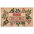 thumbnail image 1 of Mat De Porte De La Coc (Holly Border Joyeux Noël), 1 of 2