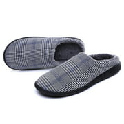 Men's Cotton Plush Warm Slippers Home Indoor Winter Shoes