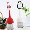 thumbnail image 3 of HEVIRGO Infuseur à Thé avec Poignée Réutilisable en Acier Inoxydable de Bande Dessinée Joyeux Noël Filtre à Épices Sachet de Thé Gadget de Cuisine pour la Fête, 3 of 10