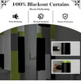 thumbnail image 3 of Lime Green 100% Blackout Curtains for Bedroom, Set Light Fresh Modern Abstract Geometric Black Out Curtains Insulated Room Darkening Window Drapes for Living Room 26"W x 45"L (Pack of 2), 3 of 6
