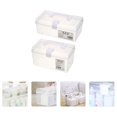 thumbnail image 3 of Miangastore 2pcs Multipurpose Storage Box Home Use Transparent Medical Box Storage Container, 3 of 9