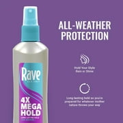 Rave 4X Mega Hold Non-Aerosol Hair Spray, All-Weather Protection with Vitamin-Rich Formula, 11 oz