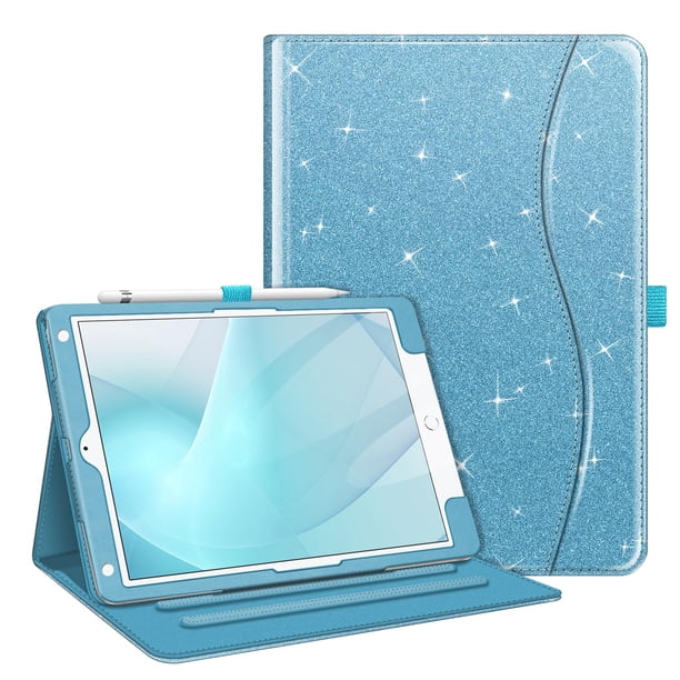 Funda para tablet FINTIE para iPad de 10,2" con múltiples ángulos, azul