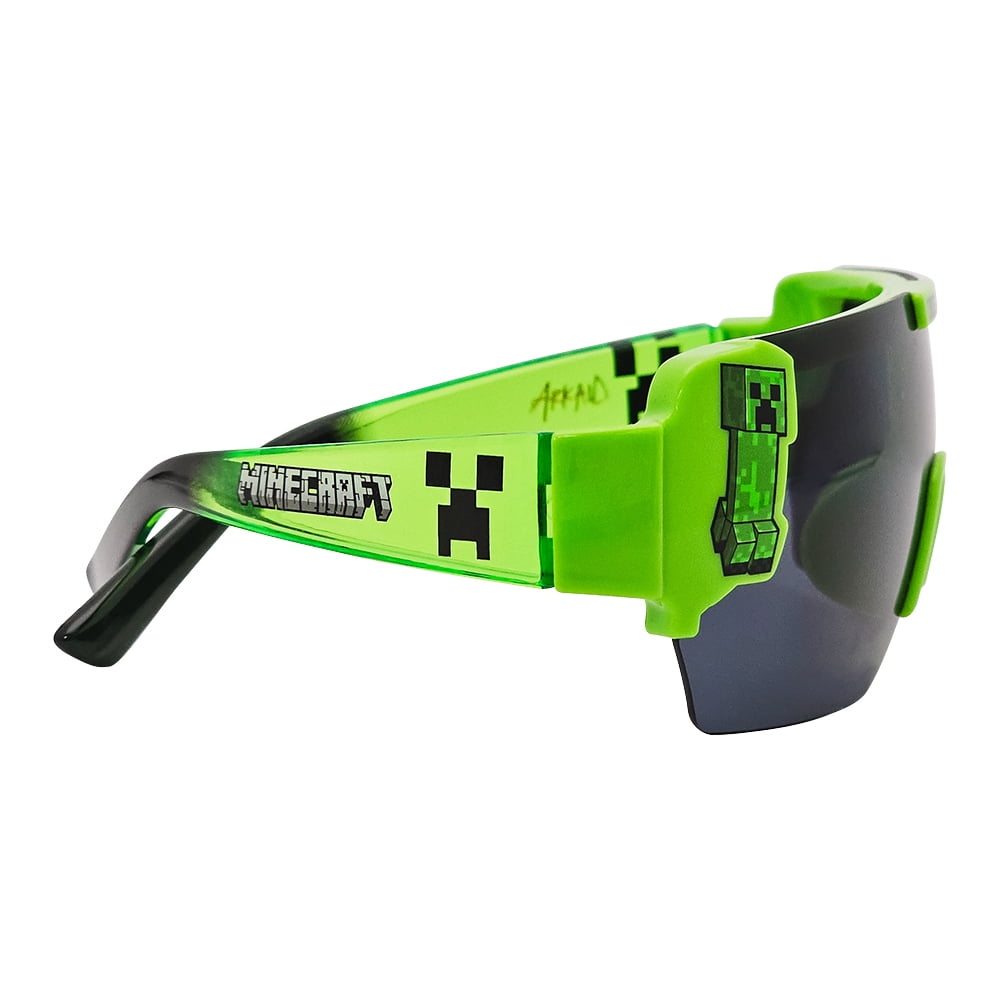 Minecraft Green Character Mold Sports Wrap Sunglasses