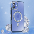 thumbnail image 3 of Entronix Magnetic Crystal Case for iPhone 16 Plus, Luxury Rhinestone Cute Bumper Cover for Girls, Blue, 3 of 7