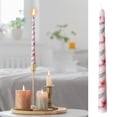 thumbnail image 5 of Hxlamzoo 2 Packs 10 Inch Rose Printed Long Rod Candles Smokeless Odorless Handmade for Wedding Valentine Birthday Party Banquet Decoration, 5 of 7