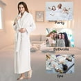 thumbnail image 3 of AMITOFO Fleece Robe for Women Soft Warm Long Plush Bathrobe Slim Elastic Waist Sleepwear Housecoats, 3 of 7