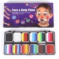 thumbnail image 1 of 30 Color Watercolor Face Painting Kit, Safe & Easy to Clean with 3 Brushes, Great for  Cosplay, 1 of 1