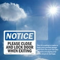 thumbnail image 5 of Please Close And Lock Door When Exiting OSHA Notice Vinyl Decal Label 5 Inch x 3.5 Inch - 5 Pack, 5 of 6