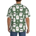 thumbnail image 5 of Wukai Alpaca Faces Men's Casual Short-Sleeve Button Down Shirt - Lightweight Summer Dress Shirt for Daily Wear-Small, 5 of 7