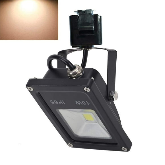 FSLiving J Track Accent Light 10W LED Spot Light with H-Type Track Adapter Adjustable Spotlights Warm White Stage Light IP65 Waterproof for Shopwindow - 1 Light