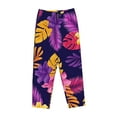 thumbnail image 4 of Kll Womens Purple Flower Print Pajama Pants Soft Pajama Bottoms For Women Cozy Lounge Pants, 4 of 9