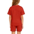 thumbnail image 3 of Grblisyd Boys Girls Summer Outfits Back to School Casual Letter Print Short Sleeve T Shirt and Elastic Waist Shorts 2 Piece Clothing Sets, 3 of 4