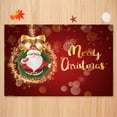 thumbnail image 2 of Wangscanis Home Christmas Floor Mat, Snowman/Santa Printed Square Carpet, 2 of 8
