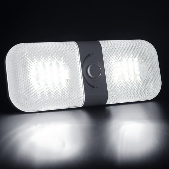 Facon Dimmable 2PKS 12" 12-24V LED RV Interior Light, Super Bright Ceiling Dome Light With Dimmer Switch, Adjustable Color Temperature, 3000K/4000K/6500K, For RV Motorhomes Camper Caravan Trailer Boat