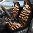 thumbnail image 3 of Pzuqiu American Flag Giraffe Easy to Install Car Seat Covers Set, Full Set Breathable Fit for Truck, 3 of 10