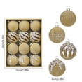 thumbnail image 5 of 12 Pcs Velvet Christmas Balls Ornaments Set Shatterproof Flocked Christmas Tree Ornament with Gold Glitter, Vintage Flocked Finish, Christmas Decorations for Tree Wreath Garland Mantle Stairs Decor, 5 of 6