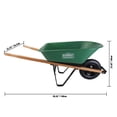 thumbnail image 3 of Expert Gardener 4 Cubic ft Poly Tray Wheelbarrow, 250 lb Load Rating, 3 of 14
