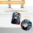thumbnail image 3 of Wolf Square PU Leather 2 Pack Travel Tag - Bag Tag - Suitcase Tag with Privacy Cover and Stainless Steel Ring - Suitable for Travel, Backpack, and Handbag, 3 of 7