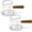 Clear, variant on 2 Pack Ceramic Espresso Cups, 6oz (200ml) Dark Brown Espresso Shot Glasses, V-Shaped Spout Ribbed Milk Frothing Cups, Measuring Cup for Coffee, Latte, Cappuccino, - Dishwasher Safe