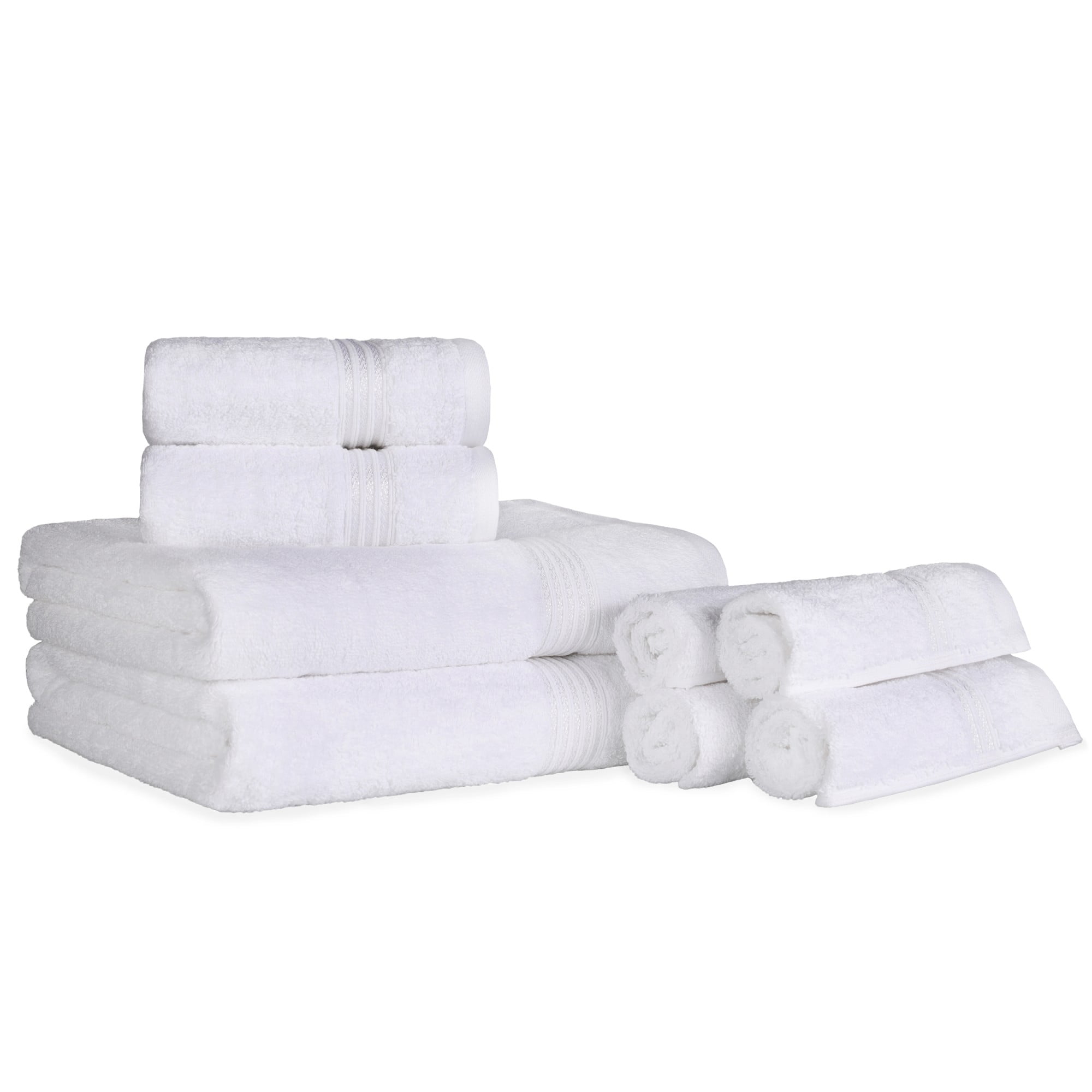 White Classic Luxury Hand Towels Soft Circlet Egyptian CottonHighly Absorbe 