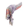 thumbnail image 3 of Visera con ala, pañuelo estampado para la cabeza, bandana, turbante, gorro para la cabeza, para la playa y actividades al aire libre. Naranja, 3 of 9