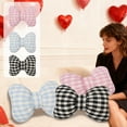 thumbnail image 1 of Lumbar Support Pillow for Workspace Desk Chair and Sofa, Soft and Comfortable Bow Ribbon Home Decoration Cushion, 1 Pc, 1 of 7