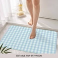 thumbnail image 3 of Aqua Blue Green Door Mat&nbsp;Indoor Outdoor Entrance, Non Slip Rug for Kitchen Bathroom Entryway Rug, Checkered Plaid Gingham Lattice Trellis Washable Doormat Floor Mat 20x31.5 Inch, 3 of 8