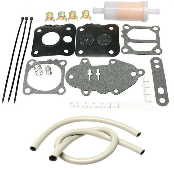 LisFaxbo 18-7817 Fuel Pump Kit Diaphragm Gasket Kit Fits Various 40hp-275hp Mercury Outboards With Square Fuel Pump Replaces Mercury Marine/Quicksilver 21-857005A1