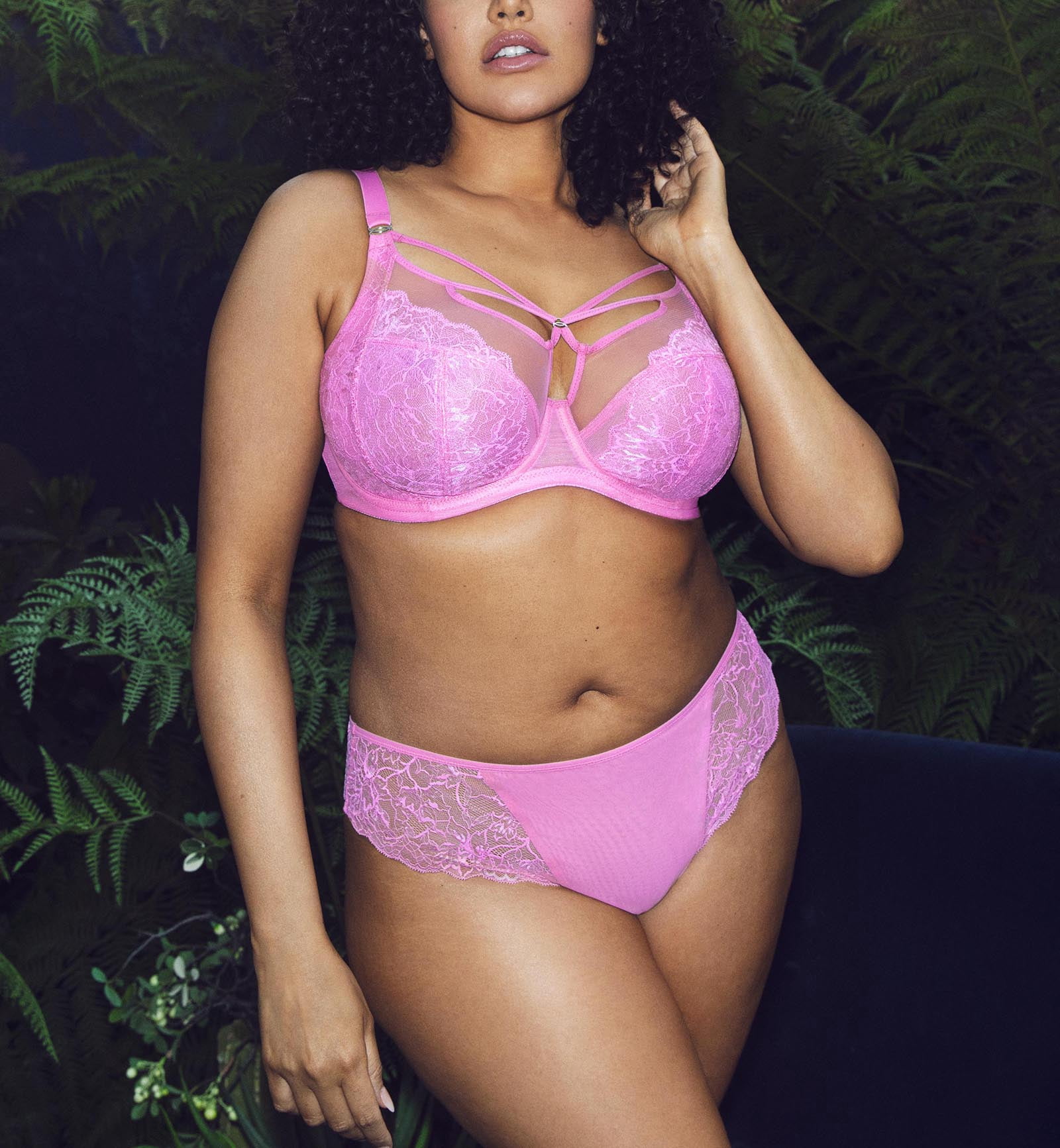 Elomi Brianna Plunge Underwire Bra (8080),40G,Very Pink