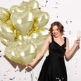 thumbnail image 3 of Heart Shaped Foil Balloons,Gold 10 Piece Party Decorations Set with Ribbon Pump, Reusable Wedding Birthday Valentine's Day Decoration, Adult Celebration Romantic Aluminum Balloons., 3 of 6