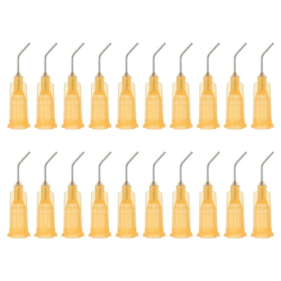 Uxcell Bent Blunt Tip Dispensing Needles, 200 Pcs 0.5 Inch 23G Industrial Liquid Dispenser Needle with Lure Lock