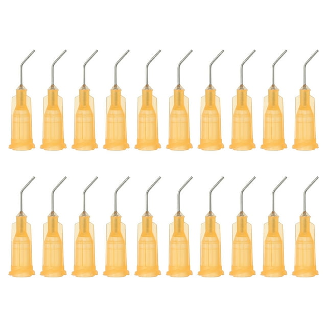 Uxcell Bent Blunt Tip Dispensing Needles, 200 Pcs 0.5 Inch 23G Industrial Liquid Dispenser Needle with Lure Lock