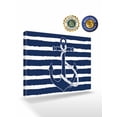 thumbnail image 2 of Navy Blue Anchor Nautical Wall Art for Living Room,Canvas Picture Wall Decor for Bathroom Bedroom,Navy Blue Striped Farmhouse Painting Artwork for Office Kitchen Hallway Dining Room Decor 24"x32", 2 of 8