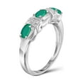 thumbnail image 2 of JewelersClub Emerald Ring Birthstone Jewelry – 0.70 Carat Emerald 0.925 Sterling Silver Ring Jewelry with White Diamond Accent – Gemstone Rings with Hypoallergenic 0.925 Sterling Silver Band, 2 of 4