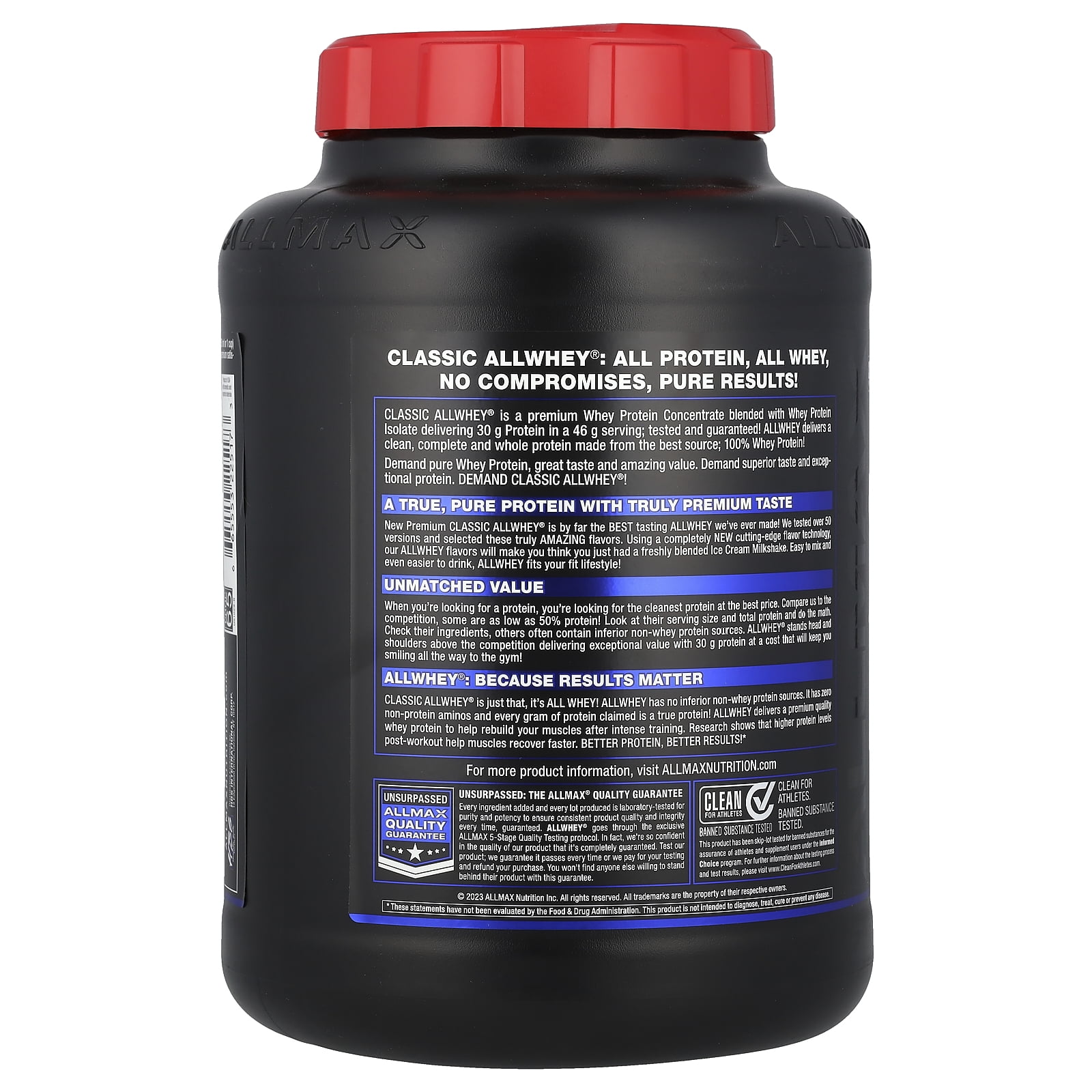 AllMax Nutrition - AllWhey Classic Pure Whey Protein Blend French Vanilla - 5 lbs.