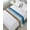 Blue Brown, variant on Bed Runner Scarf Queen Size, Blue Brown Stain Bed Runners & Scarves for Foot of Beds, Vintage Farmhouse Gradient Wooden Grain Decorative Bedding Runner Scarf for Hotel Home Bedroom