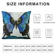 thumbnail image 5 of Nawypu Animal Throw Pillow Cover Azure Butterfly Biology Spring Animal Wildlife Decorative Square Pillow Case Pillowcase Home Decor for Sofa Bedroom, 5 of 5