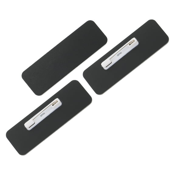 LULULION 3Pcs Assorted Color Name Badges Plastic Material for School and Office Use