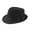 Black, variant on Men Solid Color Wide Brim Fedora Felt Hat Panama Cap Boater Summer Beach Sunhat