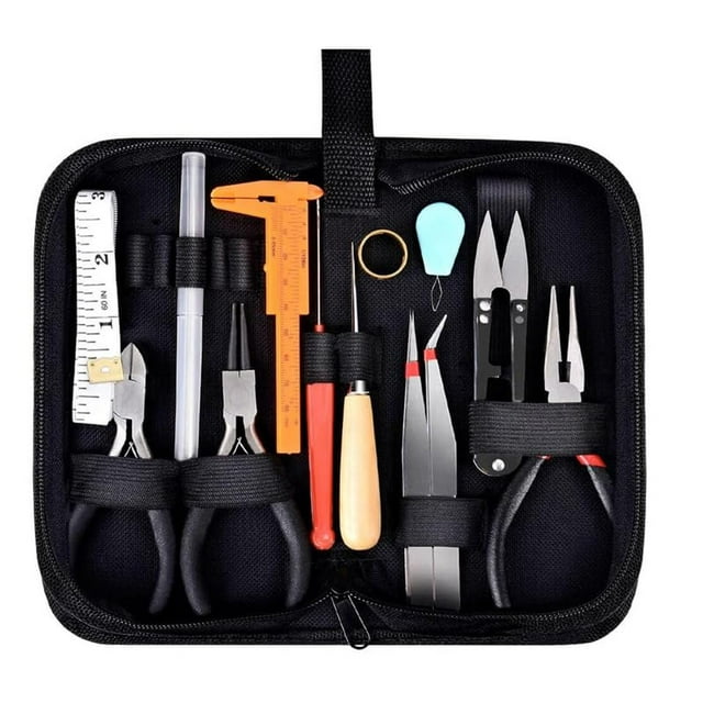Juego de Alicates de Joyería para Hacer Joyas, Kit de Pinzas para Bisuteria Herramientas Con Bolso P