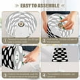 thumbnail image 4 of Ryvnso LED Bedside Table Lamp White Polka Dots Bedroom Desk Lamps Nightstand Lampshade S, 4 of 7