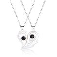 thumbnail image 5 of enjoywould 2Pcs Couple Necklaces Magnetic Attraction Heart-shaped Pendant Geometric Electroplating Personality Decoration Accessory Heart Projection Pendent Matching Necklaces for Dating, 5 of 5