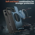 thumbnail image 3 of Designed for iPhone 15 Plus Case with Kickstand [Military Grade Drop Protection][Magnetic Compatible with Mag-Safe] Shockproof Phone Case with Secure Ring Holder for iPhone 15 Plus, Blue, 3 of 6